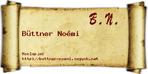 Büttner Noémi névjegykártya